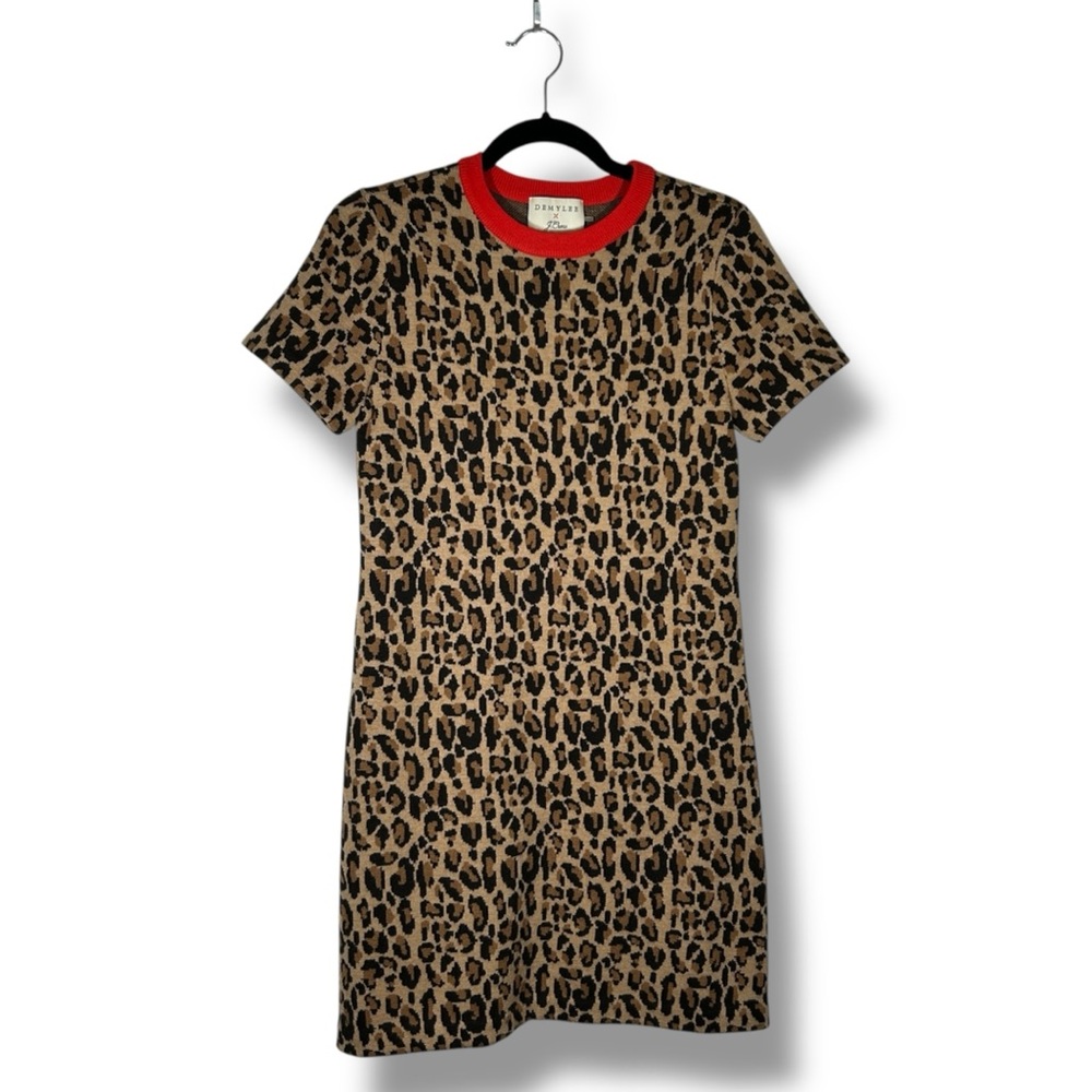 Demylee x J. Crew Wool Blend Leopard Print Knit Dress Size XS - “Danette”